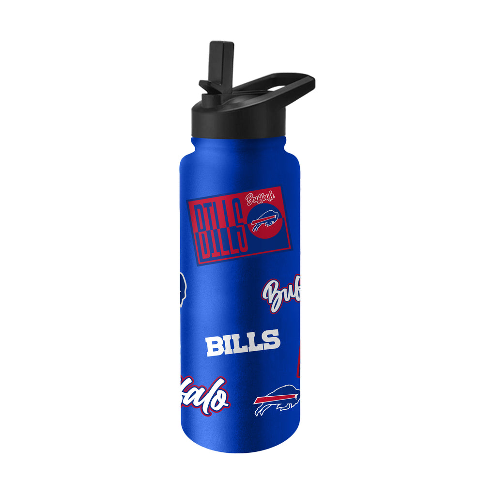 Buffalo Bills Quencher Bottle 34oz Stainless Steel Dreamweave - Logo Brands