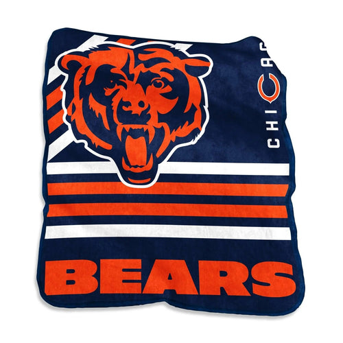 Chicago Bears Blanket 50x60 Raschel Throw - Logo Brands