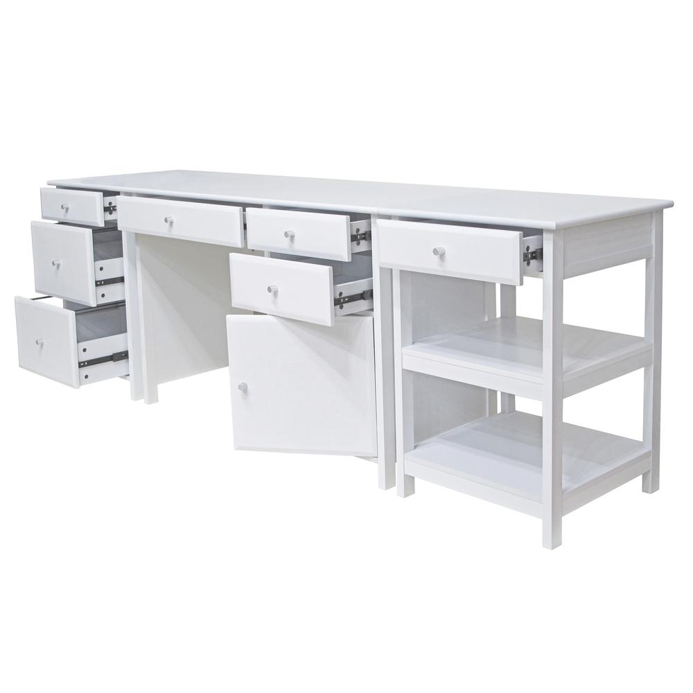 Delta 3-Pc Home Office Desk Set, White - Winsome Wood