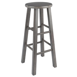 Ivy Bar Stool, 29'', Rustic Gray Finish - Winsome Wood