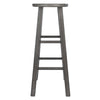 Ivy Bar Stool, 29'', Rustic Gray Finish - Winsome Wood