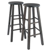 Element Bar Stools, 2-Pc Set, Oyster Gray - Winsome Wood