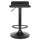 Obsidian Set of 2 Adjustable Swivel Air Lift Stool, Backless, Black PVC Seat, Black Metal Post and Base - Winsome Wood