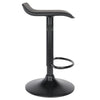 Obsidian Set of 2 Adjustable Swivel Air Lift Stool, Backless, Black PVC Seat, Black Metal Post and Base - Winsome Wood