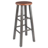 Ivy Bar Stool 29'', Rustic Teak / Gray Finish - Winsome Wood
