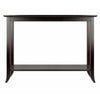 Genoa Rectangular Console Table with Glass and shelf - Winsome Wood