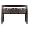 Morris Console Hall Table with 3 Foldable Baskets - Winsome Wood