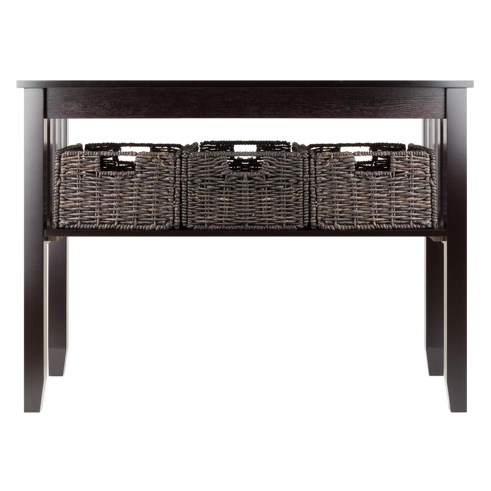 Morris Console Hall Table with 3 Foldable Baskets - Winsome Wood
