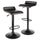 Paris Set of 2 Airlift Adjustable Swivel Stool with PU Leather Seat and Black Metal Base - Winsome Wood