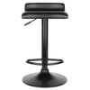 Paris Set of 2 Airlift Adjustable Swivel Stool with PU Leather Seat and Black Metal Base - Winsome Wood