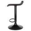 Paris Set of 2 Airlift Adjustable Swivel Stool with PU Leather Seat and Black Metal Base - Winsome Wood