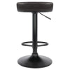 Paris Set of 2 Airlift Adjustable Swivel Stool with PU Leather Seat and Black Metal Base - Winsome Wood
