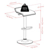 Spectrum Set of 2, Adjustable Air Lift Stool, Black Faux Leather, RTA - Winsome Wood