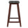 Mona 24'' Cushion Saddle Seat Stool, Black Faux Leather, Wood Legs, RTA - Winsome Wood