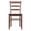 Benjamin 2-PC Ladder Back Chair Set Walnut - Winsome Wood