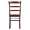 Benjamin 2-PC Ladder Back Chair Set Walnut - Winsome Wood