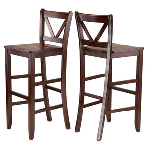 Victor 2-pc 29'' V Back Bar Stools - Winsome Wood