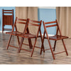 Robin 4-PC Folding Chair Set Walnut - Winsome Wood