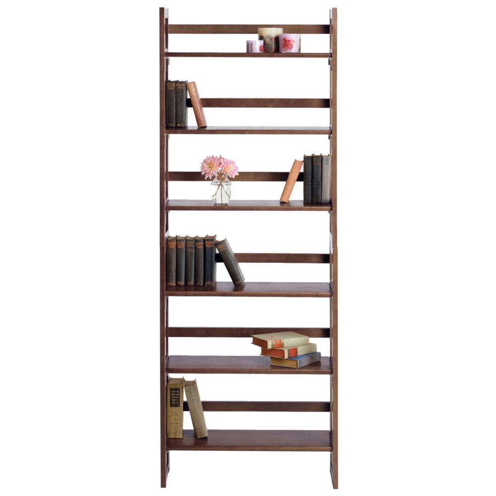 Terry Folding Bookcase Walnut - Winsome Wood