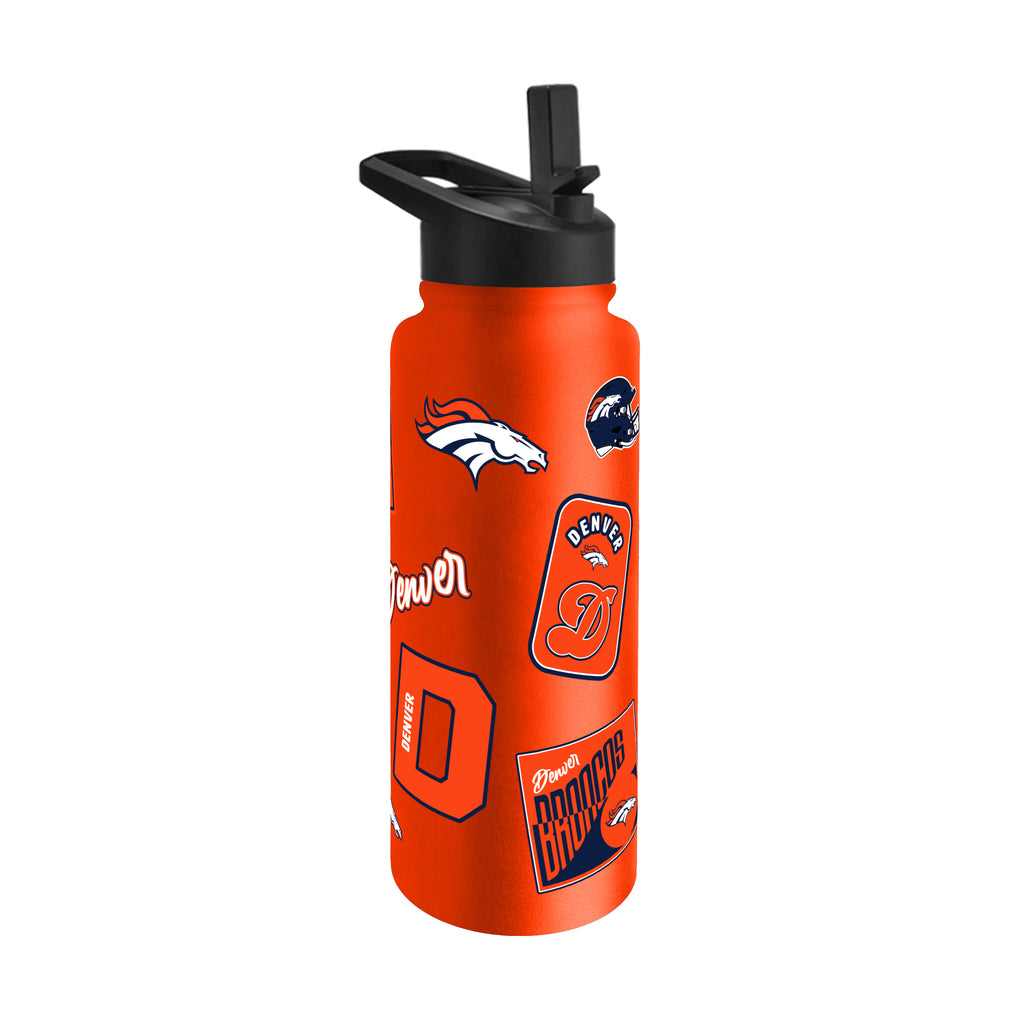 Denver Broncos Quencher Bottle 34oz Stainless Steel Dreamweave - Logo Brands