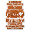 Texas Longhorns Sign 11x17 Wood Family Word - WinCraft