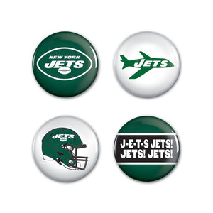 New York Jets Buttons 4 Pack - WinCraft