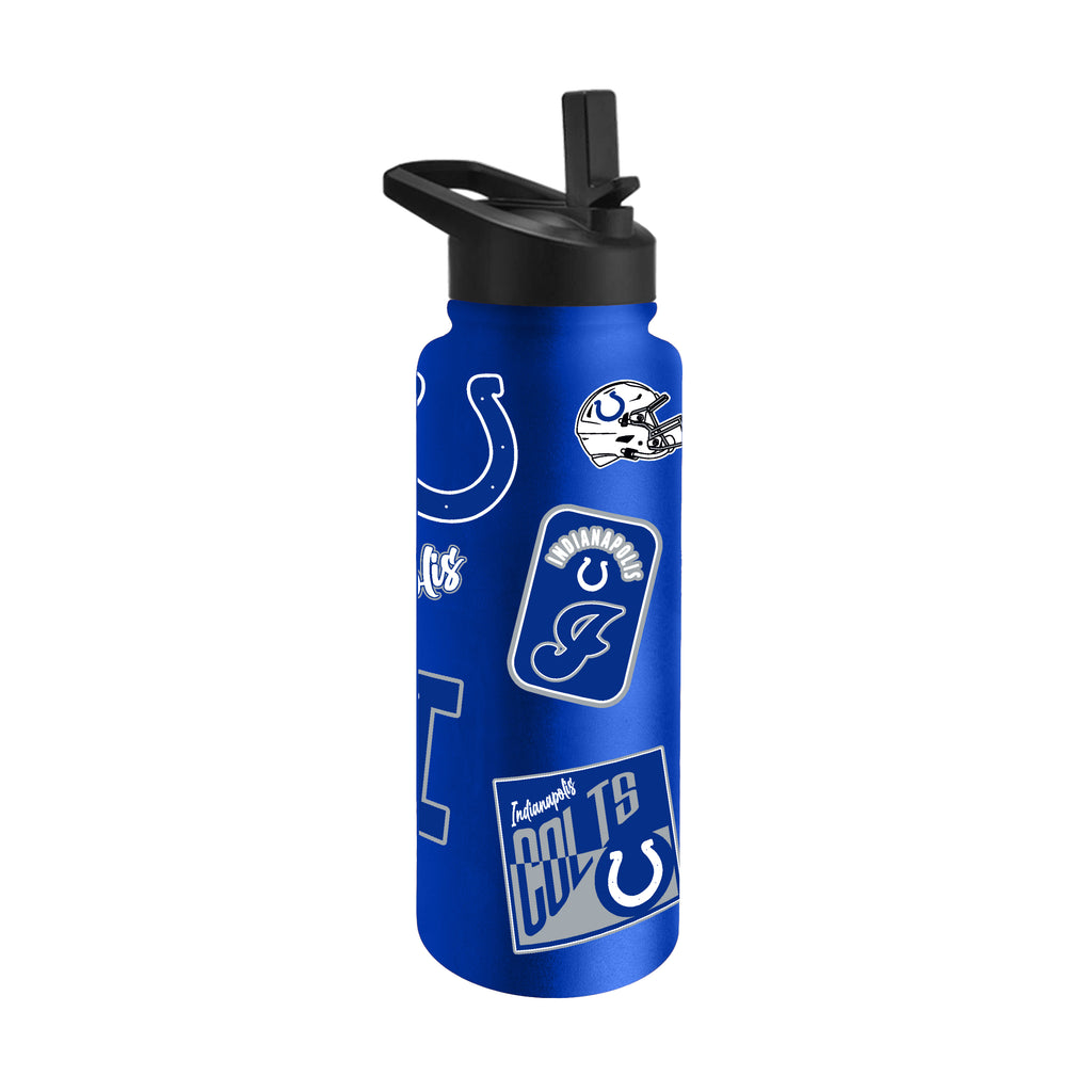 Indianapolis Colts Quencher Bottle 34oz Stainless Steel Dreamweave - Logo Brands