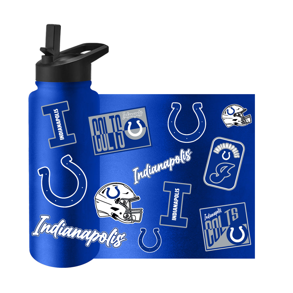 Indianapolis Colts Quencher Bottle 34oz Stainless Steel Dreamweave - Logo Brands
