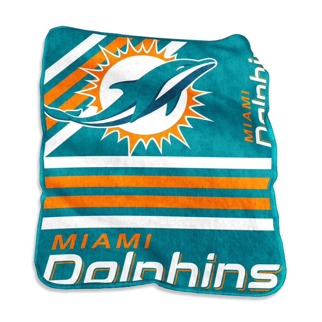 Miami Dolphins Blanket 50x60 Raschel Throw - Logo Brands