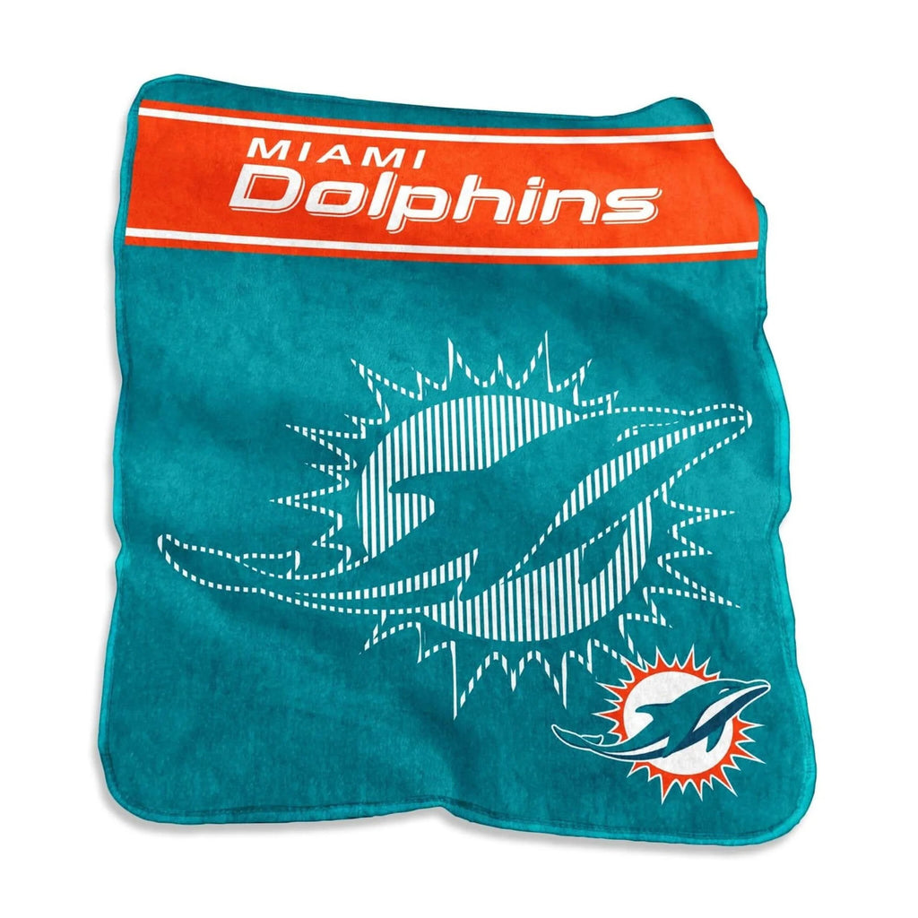 Miami Dolphins Blanket 60x80 Raschel Throw - Logo Brands