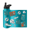 Miami Dolphins Quencher Bottle 34oz Stainless Steel Dreamweave - Logo Brands