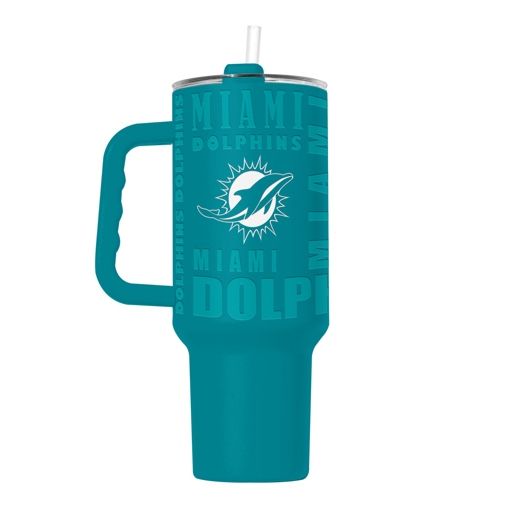 Miami Dolphins Tumbler 40oz Powder Coat Replay - Logo Brands