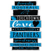 Carolina Panthers Sign 11x17 Wood Family Word - WinCraft