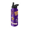 Minnesota Vikings Quencher Bottle 34oz Stainless Steel Dreamweave - Logo Brands