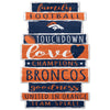 Denver Broncos Sign 11x17 Wood Family Word - WinCraft