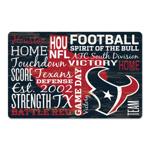 Houston Texans Sign 11x17 Wood Wordage - WinCraft