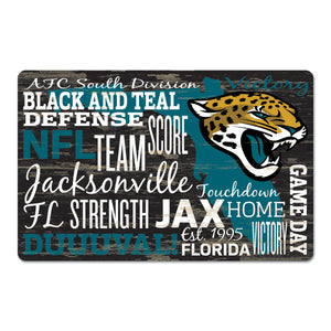 Jacksonville Jaguars Sign 11x17 Wood Wordage - WinCraft