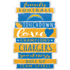 Los Angeles Chargers Sign 11x17 Wood Family Word - WinCraft