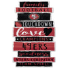 San Francisco 49ers Sign 11x17 Wood Family Word - WinCraft