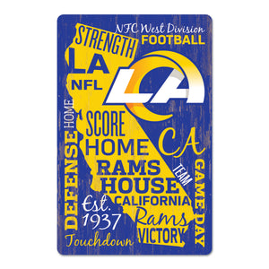 Los Angeles Rams Sign 11x17 Wood Wordage - WinCraft