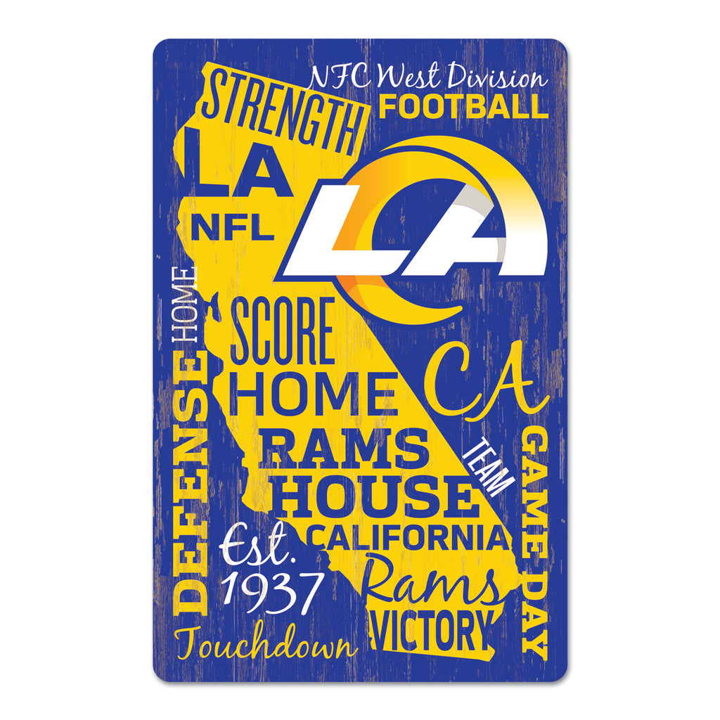 Los Angeles Rams Sign 11x17 Wood Wordage - WinCraft