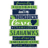 Seattle Seahawks Sign 11x17 Wood Family Word - WinCraft