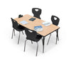 Activity Table - 24''X48'' Rectangle - Amber Cherry Top Surface - Black Edgeband - BALT