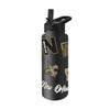 New Orleans Saints Quencher Bottle 34oz Stainless Steel Dreamweave - Logo Brands