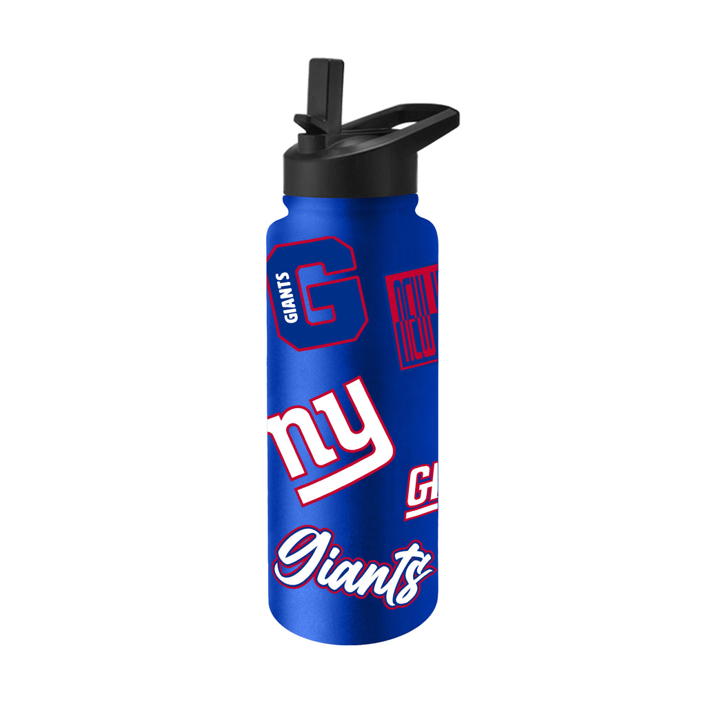 New York Giants Quencher Bottle 34oz Stainless Steel Dreamweave - Logo Brands