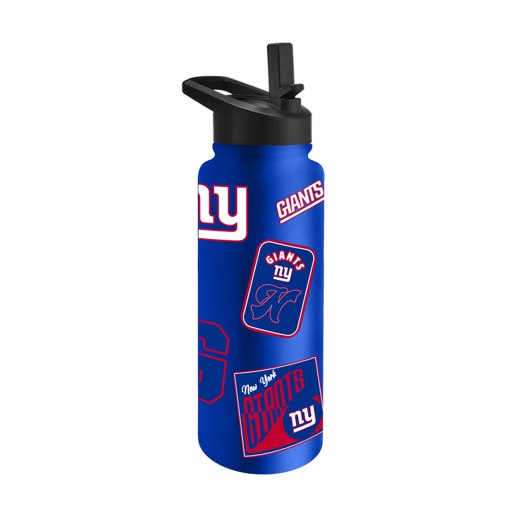 New York Giants Quencher Bottle 34oz Stainless Steel Dreamweave - Logo Brands