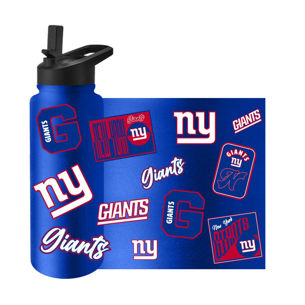 New York Giants Quencher Bottle 34oz Stainless Steel Dreamweave - Logo Brands
