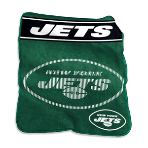 New York Jets Blanket 60x80 Raschel Throw - Logo Brands