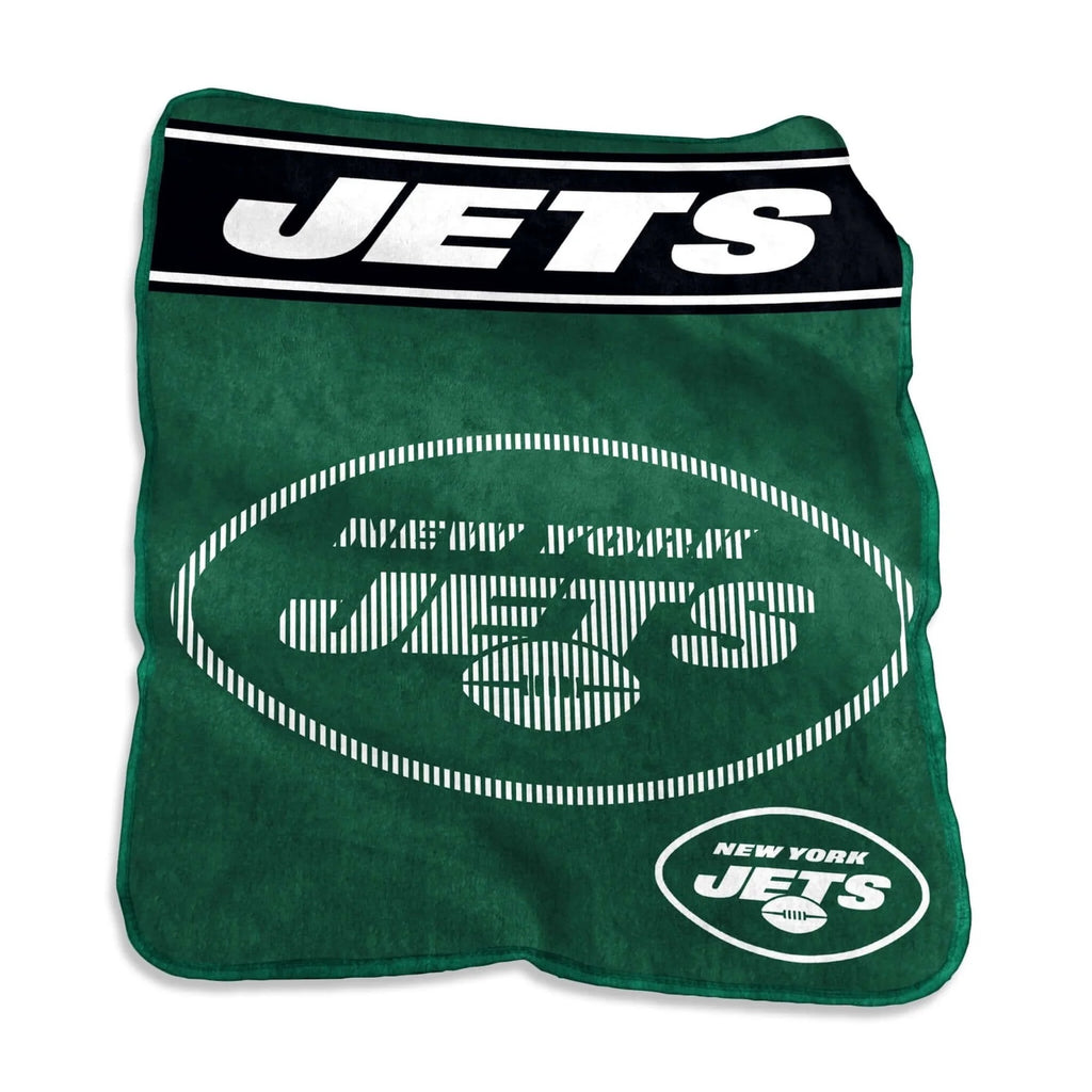 New York Jets Blanket 60x80 Raschel Throw - Logo Brands