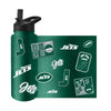 New York Jets Quencher Bottle 34oz Stainless Steel Dreamweave - Logo Brands